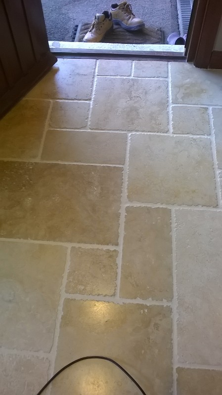 Travertine floor cleaning in Warwickshire Staffordshire